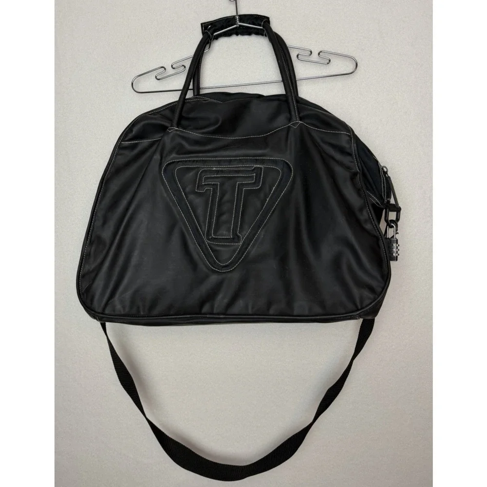 Disney Store Tigger Duffle Bag Black Travel Bag Embroidered Shoulder Strap